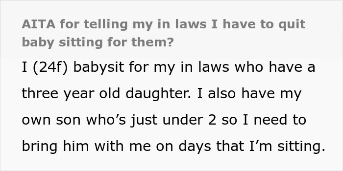 Woman Wants To Quit Babysitting For In-Laws, It Turns Out To Be Harder Than Expected
