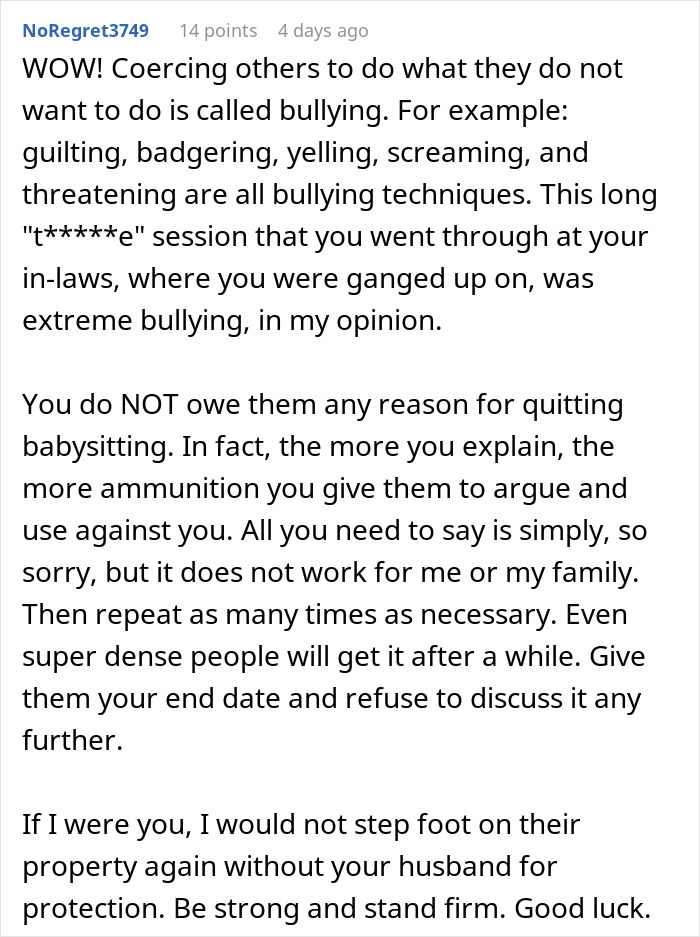 Woman Wants To Quit Babysitting For In-Laws, It Turns Out To Be Harder Than Expected