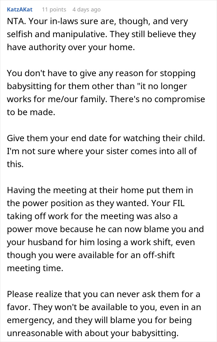Woman Wants To Quit Babysitting For In-Laws, It Turns Out To Be Harder Than Expected