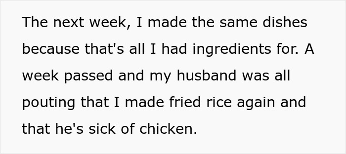 Husband Yells At Wife For Cooking The Same Thing After He Didn’t Let Her Buy Different Ingredients