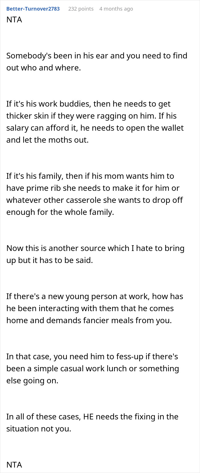 Husband Yells At Wife For Cooking The Same Thing After He Didn’t Let Her Buy Different Ingredients