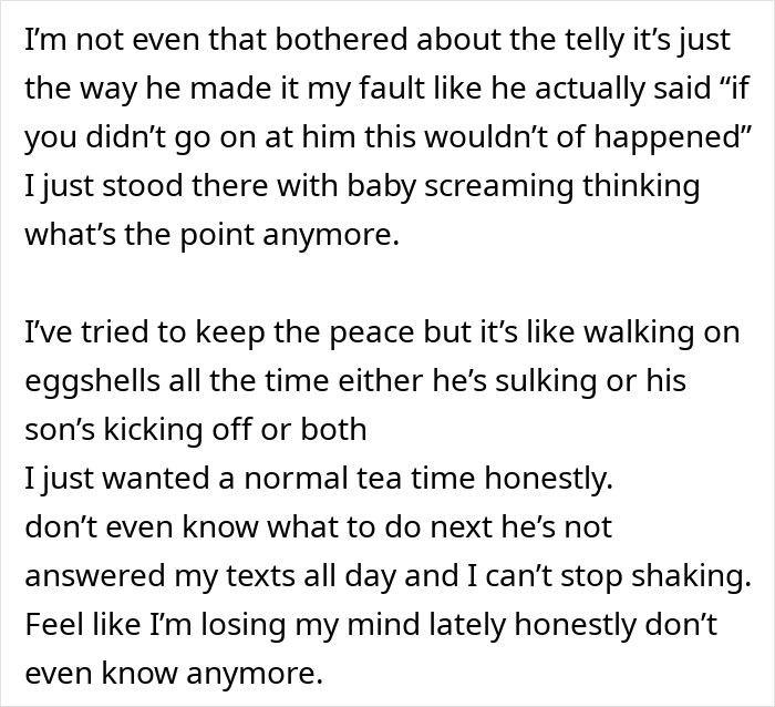 Woman Gets Blamed After Stepson Breaks A TV In A Tantrum, Gets Advised To Leave Them Both