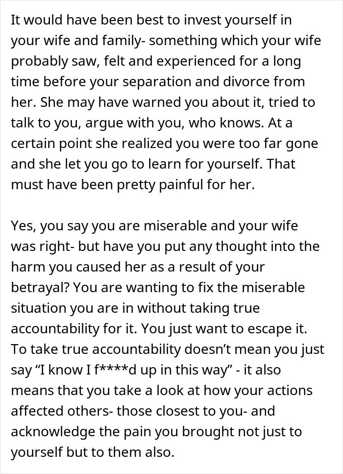 “Sick Of Myself”: Man Leaves Wife For A Younger Woman, Wakes Up To The Brutal Truth He Got Himself Into