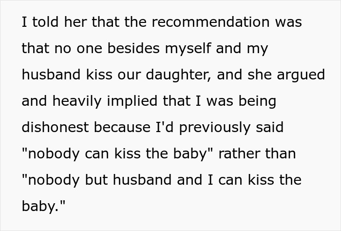 Woman Kisses Her Own Baby In Front Of MIL, Tells Her To Stop Because She’s Not Allowed To