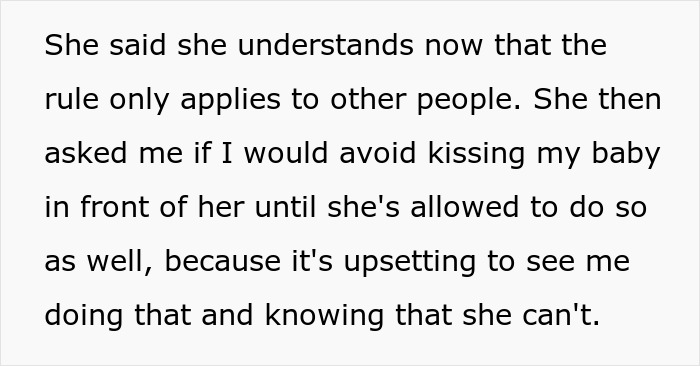 Woman Kisses Her Own Baby In Front Of MIL, Tells Her To Stop Because She’s Not Allowed To