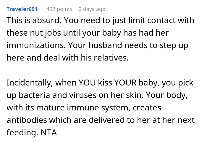 Woman Kisses Her Own Baby In Front Of MIL, Tells Her To Stop Because She’s Not Allowed To