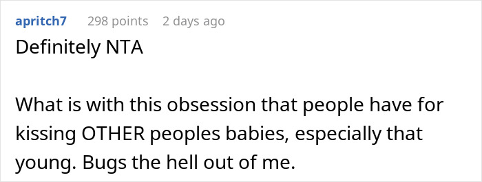 Woman Kisses Her Own Baby In Front Of MIL, Tells Her To Stop Because She’s Not Allowed To