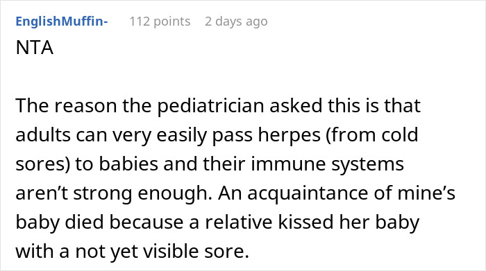 Woman Kisses Her Own Baby In Front Of MIL, Tells Her To Stop Because She’s Not Allowed To