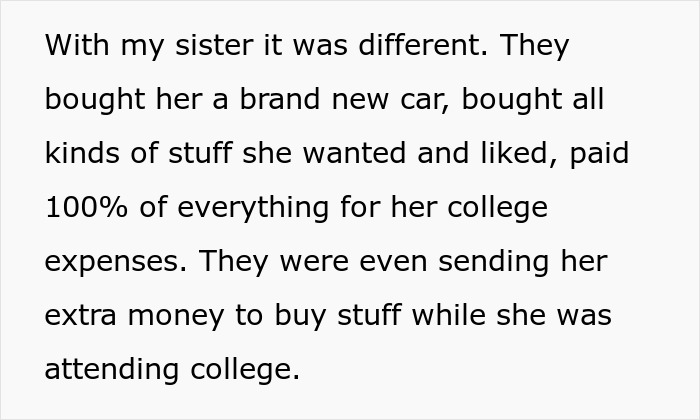 Parents Spoil Daughter So Much That They Go Broke, Ask Son Who They Neglected For Help