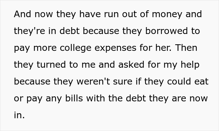 Parents Spoil Daughter So Much That They Go Broke, Ask Son Who They Neglected For Help