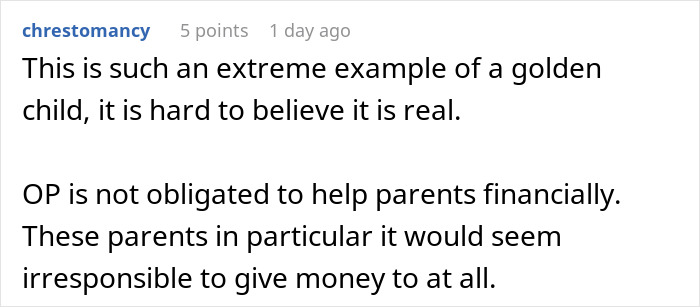 Parents Spoil Daughter So Much That They Go Broke, Ask Son Who They Neglected For Help