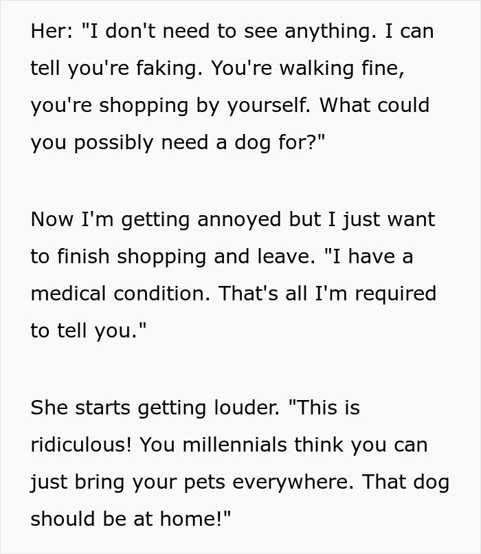 “You Look Perfectly Healthy”: Lady Attacks Shopper For Service Dog Fraud, Begs For Forgiveness Moments Later