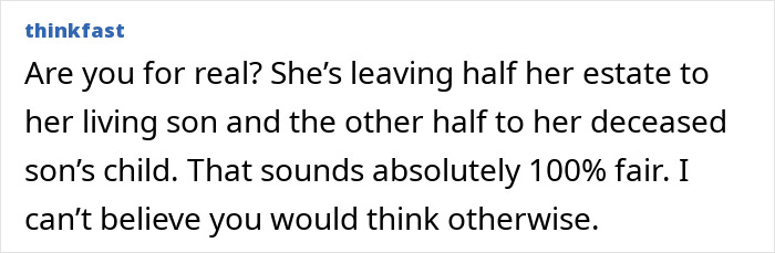 &#8220;Are You For Real&#8221;: Entitled Lady Annoyed As MIL Leaves Half Her Estate To Hubby And Half To Niece