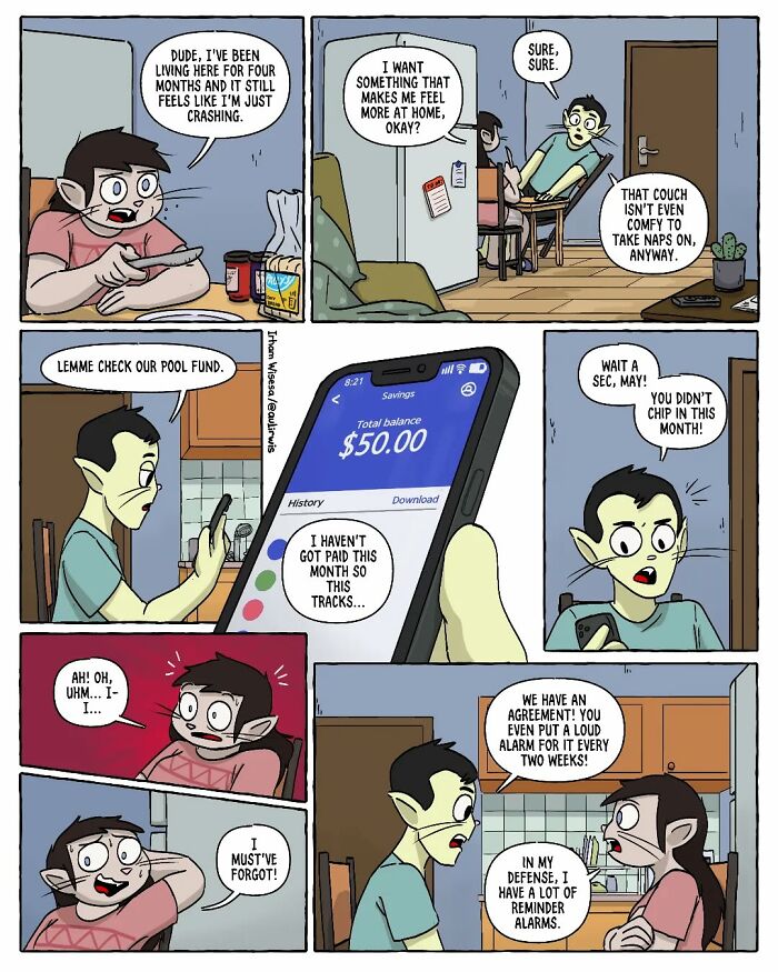 From Awkward To Absurd: Everyday Moments Perfectly Captured By This Comic Artist