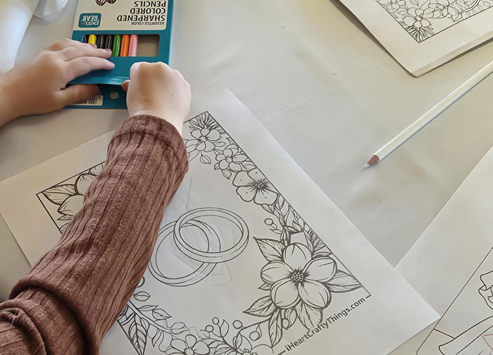 Bridesmaid Prints Coloring Pages To Keep Kids Busy At Wedding, Uncovers Bride’s Colors She Hasn’t Seen Before