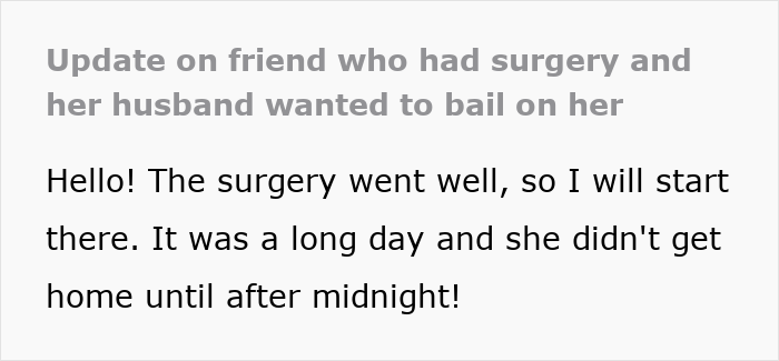 Lazy Guy Thinks It’s OK To Ditch Post-Surgery Wife To Hang Out With His Friends, Gets Reality Check