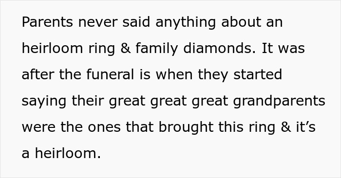 Family Begs Their Late Son’s Fiancé To Return Their “Family Heirloom”, She Takes Them To Court Instead