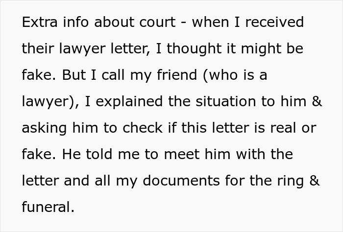 Family Begs Their Late Son’s Fiancé To Return Their “Family Heirloom”, She Takes Them To Court Instead