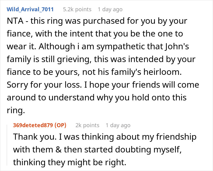 Family Begs Their Late Son’s Fiancé To Return Their “Family Heirloom”, She Takes Them To Court Instead