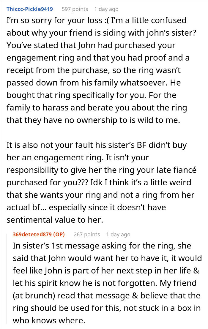Family Begs Their Late Son’s Fiancé To Return Their “Family Heirloom”, She Takes Them To Court Instead