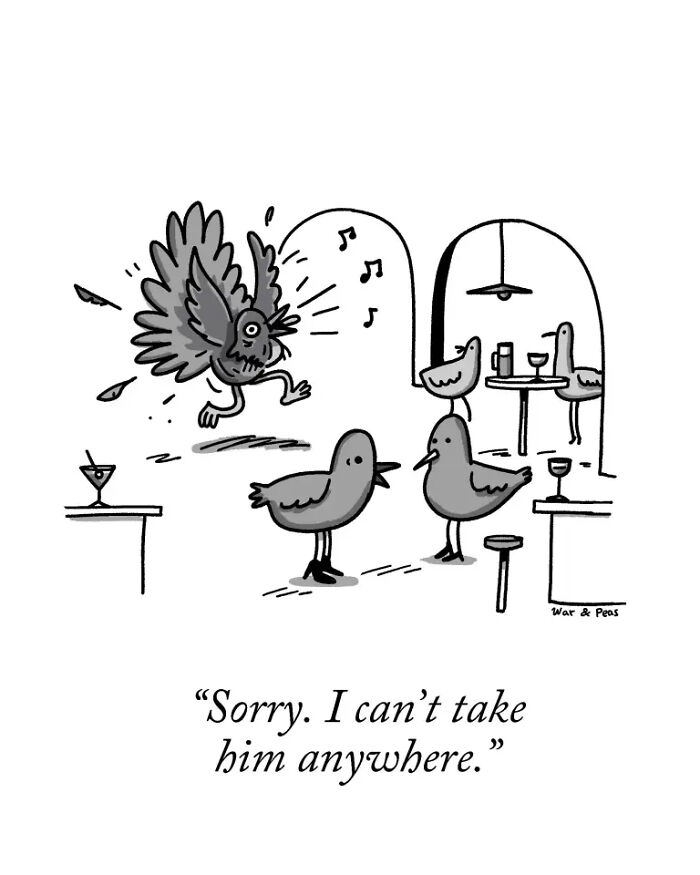 60 Darkly Funny One-Panel Comics By ‘War And Peas’ That Might Make You Laugh