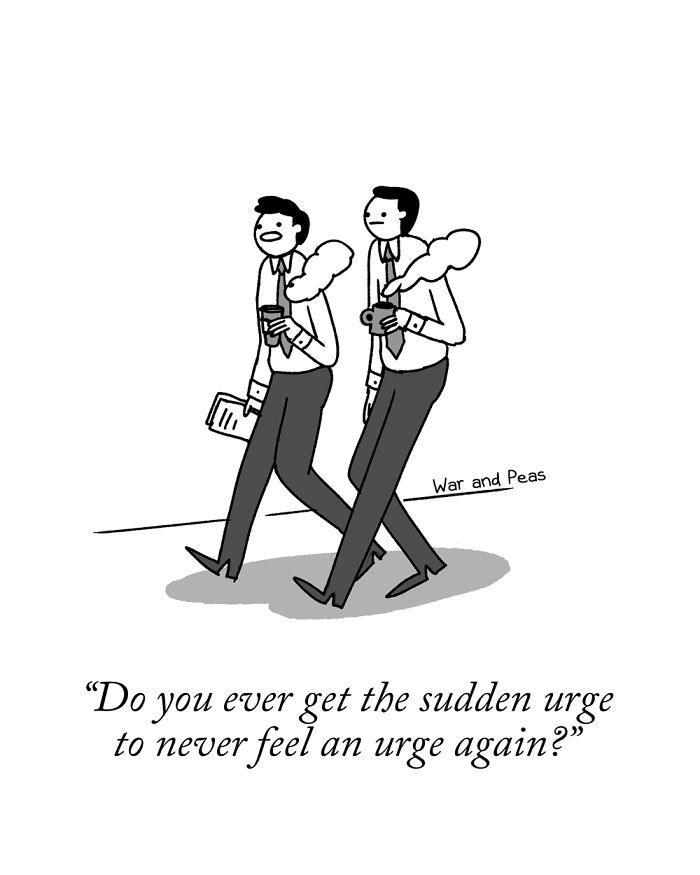 60 Darkly Funny One-Panel Comics By ‘War And Peas’ That Might Make You Laugh
