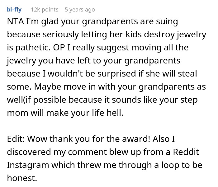 Stepmom Lets Her Kids Destroy Stepdaughter&#8217;s $100k Heirloom Jewelry, Grandparents Sue Her