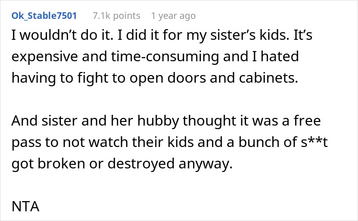 Family Pressures Relative To Childproof Their New House For Little Nephew, They Just Say No