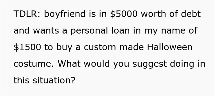 “I Just Cried”: Man Wants A Custom Halloween Costume For $1.5K, GF Can’t Take It Anymore