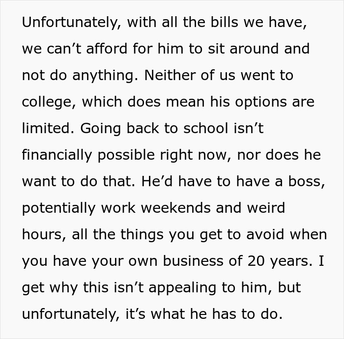 Man Thinks Wife’s Request For Him To Get A Job Is Unreasonable But Her Working 2 Jobs Instead Makes Sense