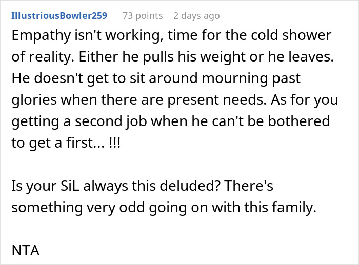 Man Thinks Wife’s Request For Him To Get A Job Is Unreasonable But Her Working 2 Jobs Instead Makes Sense