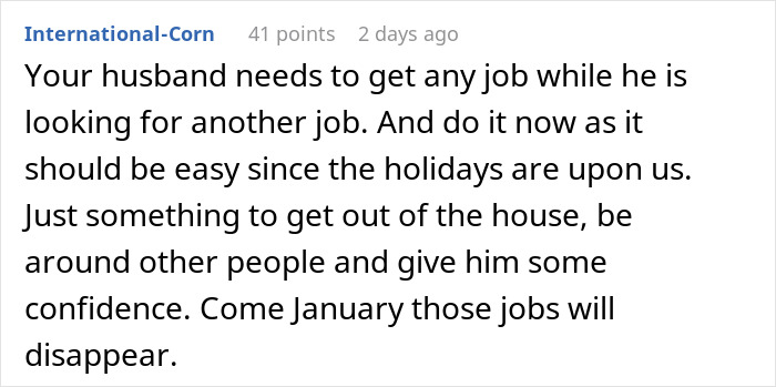 Man Thinks Wife’s Request For Him To Get A Job Is Unreasonable But Her Working 2 Jobs Instead Makes Sense