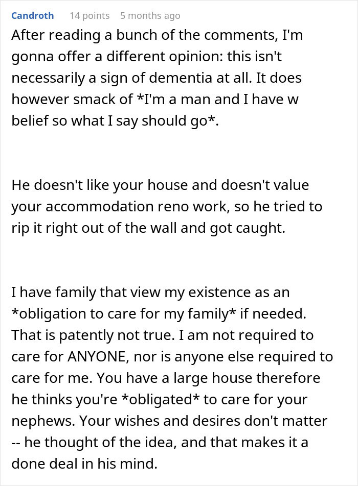Man Tries To Undo Daughter&#8217;s Disability-Friendly Home Renovations, Gets Caught Red-Handed