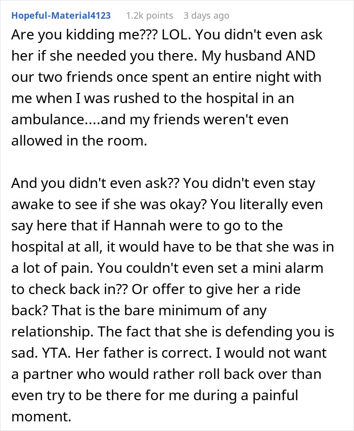 Netizens Shocked By Guy Who Didn&#8217;t Check Up On GF In Emergency Room And Instead Chose To Sleep