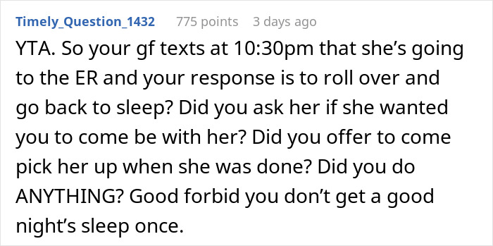 Netizens Shocked By Guy Who Didn&#8217;t Check Up On GF In Emergency Room And Instead Chose To Sleep