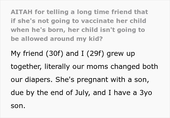 Woman Tells Friend “I Won’t Allow My Child Around Your Unvaccinated Kid,” Sparks Huge Fallout