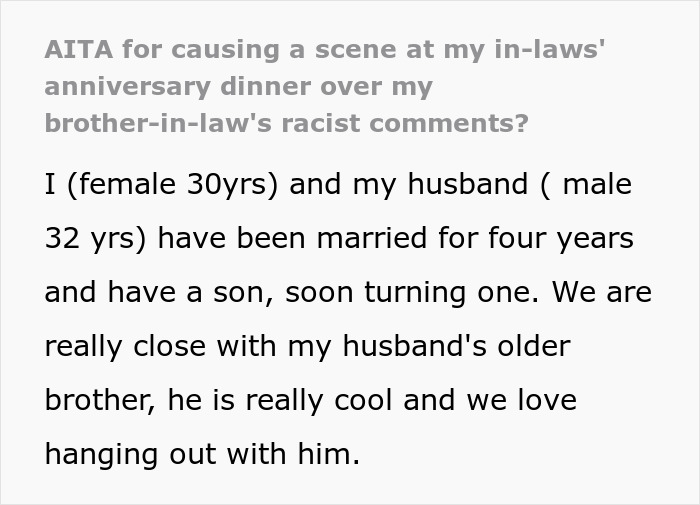 Wife Explodes At BIL For Racist Slurs During Dinner, MIL Claims She Ruined The Whole Evening