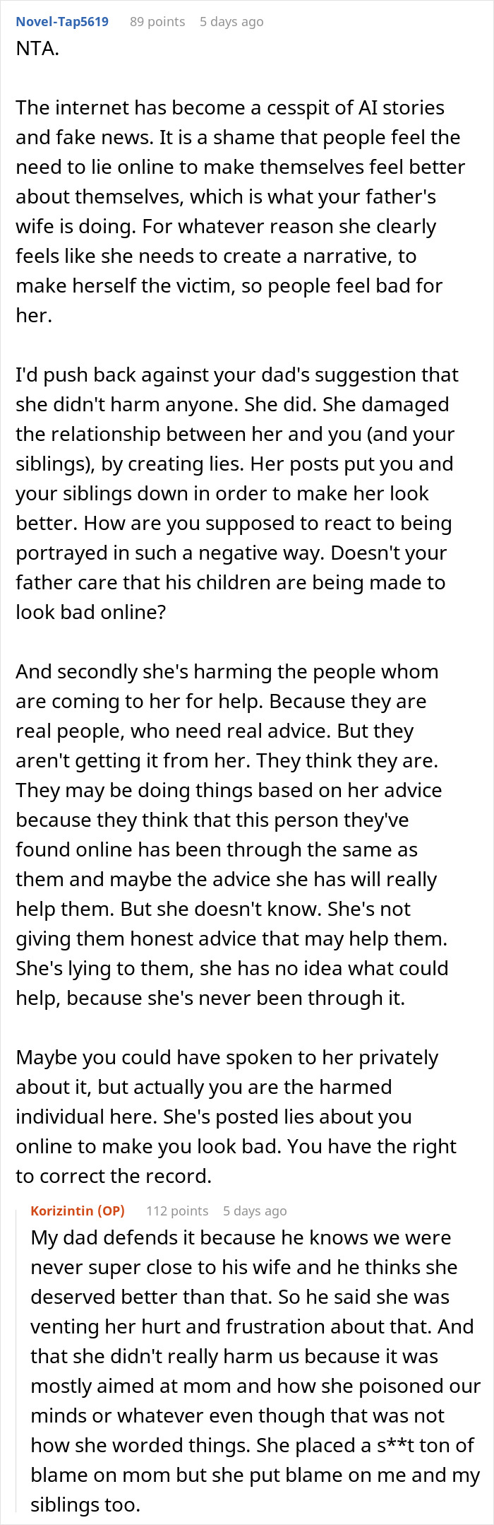 Teen Finds Stepmom’s Fake Sob Story About Difficult Stepkids Online, Exposes Her With Receipts