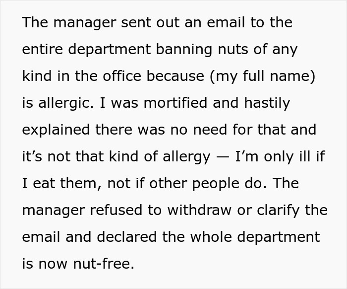 Person’s Nut Allergy Leads To Investigation Of A Department And Uncovering A Myriad Of Issues