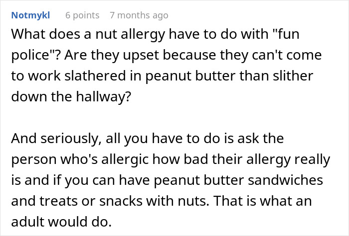 Person’s Nut Allergy Leads To Investigation Of A Department And Uncovering A Myriad Of Issues