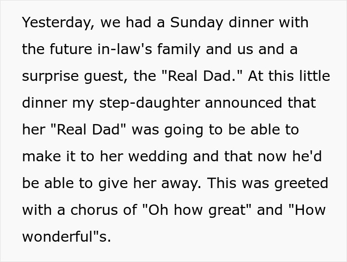 Man’s Stepdaughter Chooses Her “Real Dad” To Walk Her Down The Aisle, So He Pulls The Plug