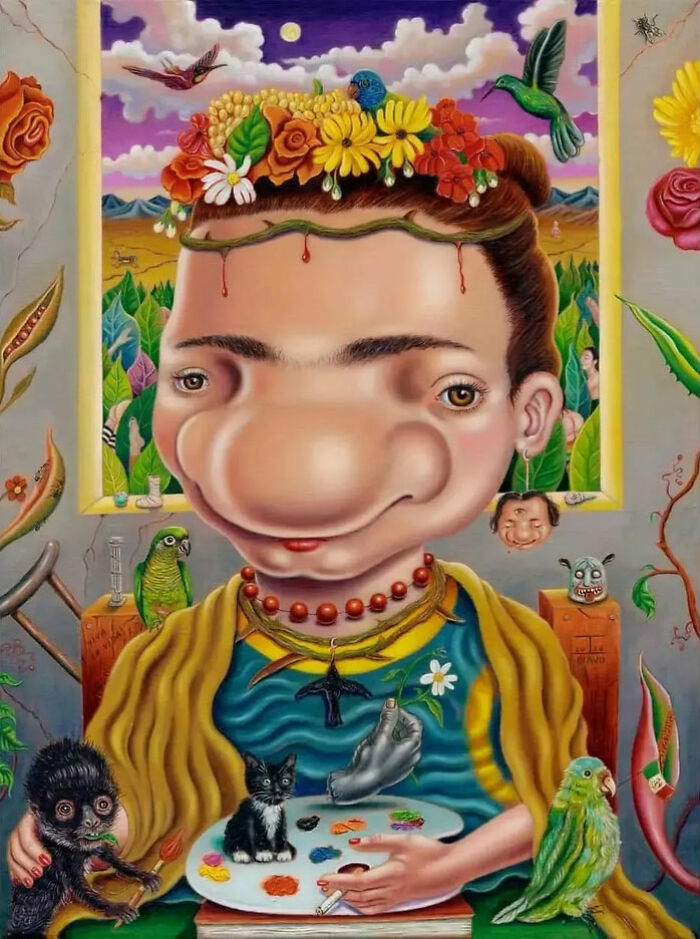 25 Playful, Surreal Paintings That Transform Famous Faces Into Fun Characters By JC Bravo