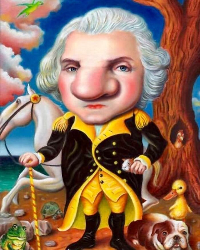 25 Playful, Surreal Paintings That Transform Famous Faces Into Fun Characters By JC Bravo