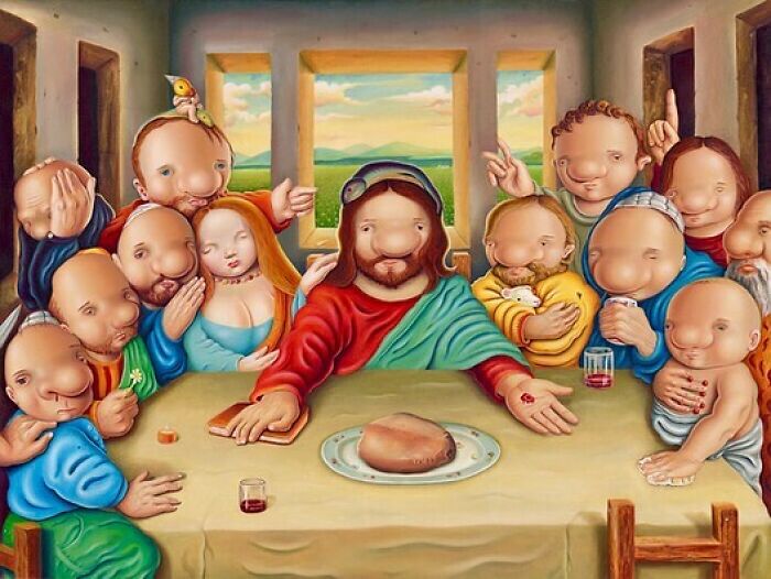 25 Playful, Surreal Paintings That Transform Famous Faces Into Fun Characters By JC Bravo