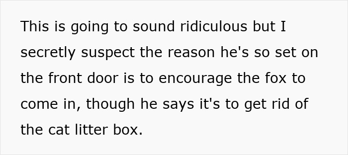&#8220;He&#8217;s Clearly Bonkers&#8221;: Man Insists On Installing A Cat Flap, Wife Suspects It&#8217;s For His &#8220;Pet Fox&#8221;