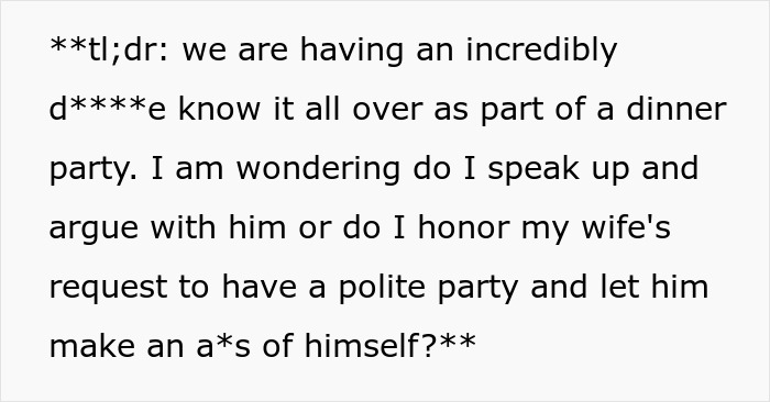 Arrogant Professor Makes People Miserable At Parties, Host&#8217;s Hubby Wonders About Confronting Him