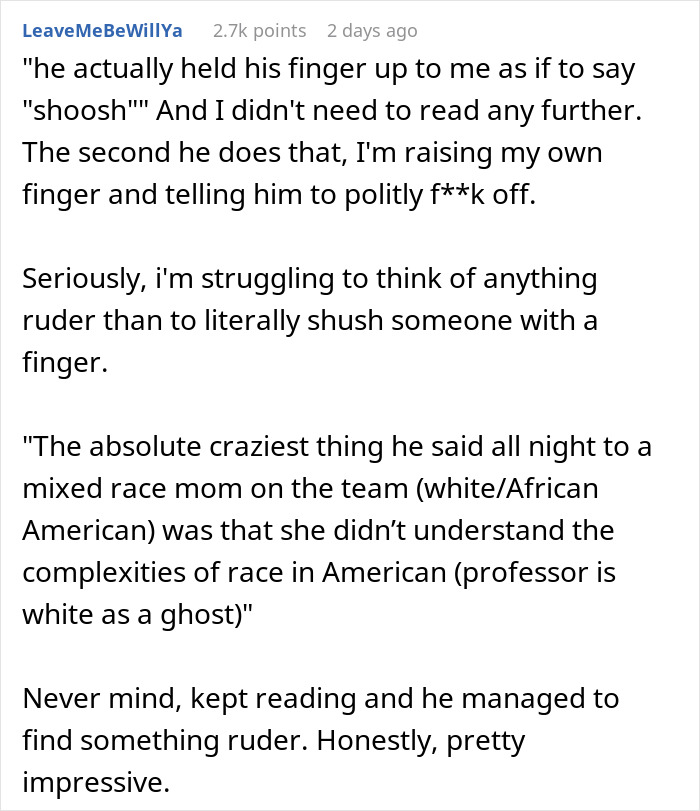 Arrogant Professor Makes People Miserable At Parties, Host&#8217;s Hubby Wonders About Confronting Him