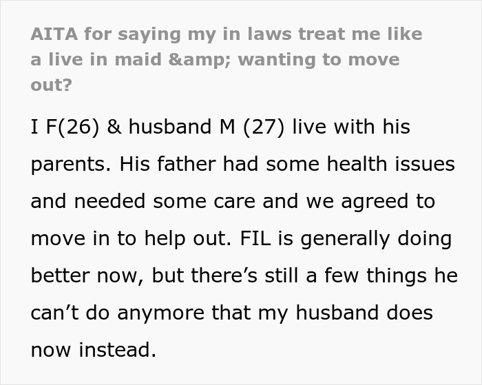 Husband Refuses To Stand Up To Parents Who Treat His Wife Like A Maid, She Leaves Him