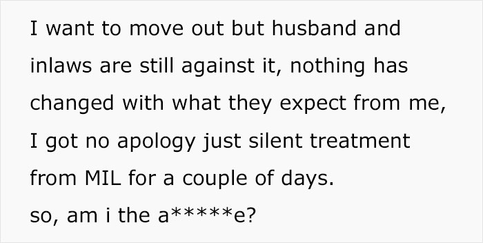 Husband Refuses To Stand Up To Parents Who Treat His Wife Like A Maid, She Leaves Him