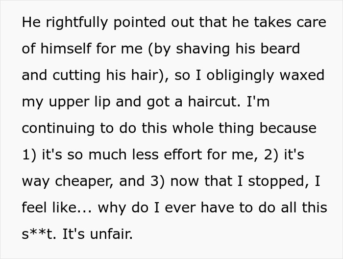 Woman Stops Shaving And Wearing Makeup, Making Boyfriend Regret Mocking Her Long Beauty Routine